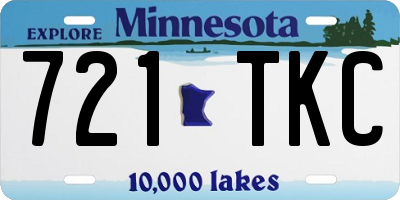 MN license plate 721TKC