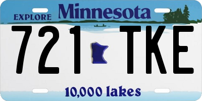MN license plate 721TKE