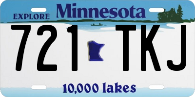 MN license plate 721TKJ