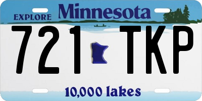 MN license plate 721TKP