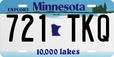 MN license plate 721TKQ