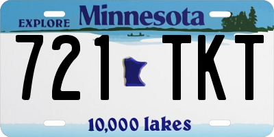 MN license plate 721TKT