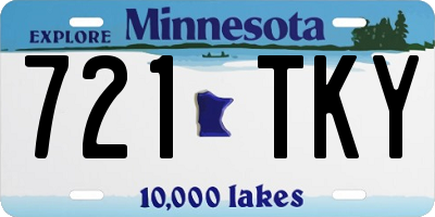 MN license plate 721TKY