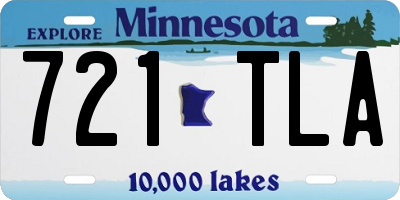 MN license plate 721TLA