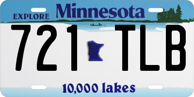 MN license plate 721TLB