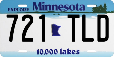 MN license plate 721TLD