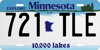 MN license plate 721TLE