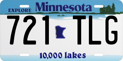 MN license plate 721TLG