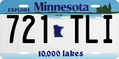 MN license plate 721TLI