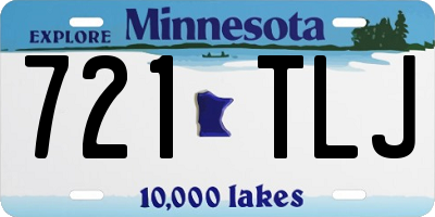 MN license plate 721TLJ