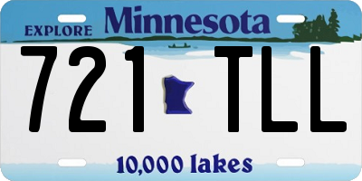 MN license plate 721TLL