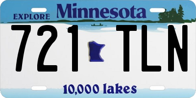 MN license plate 721TLN
