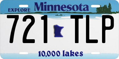 MN license plate 721TLP