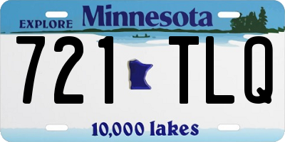 MN license plate 721TLQ