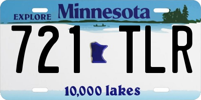 MN license plate 721TLR