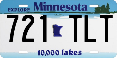 MN license plate 721TLT
