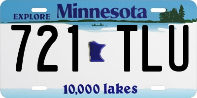 MN license plate 721TLU
