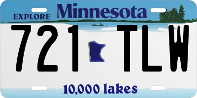 MN license plate 721TLW