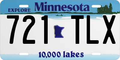 MN license plate 721TLX