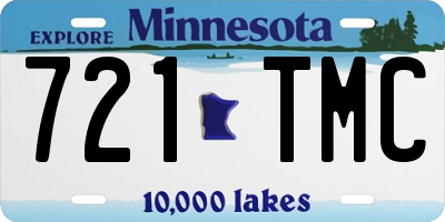 MN license plate 721TMC