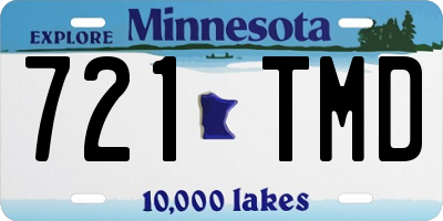 MN license plate 721TMD