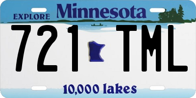 MN license plate 721TML