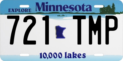 MN license plate 721TMP