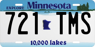 MN license plate 721TMS