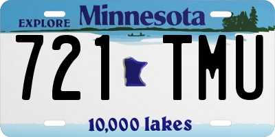 MN license plate 721TMU