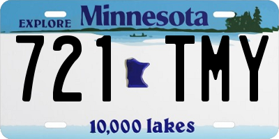 MN license plate 721TMY