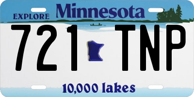 MN license plate 721TNP