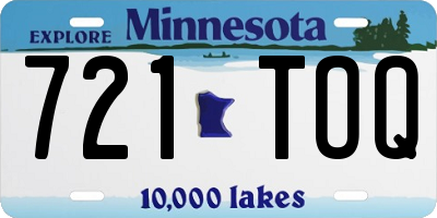 MN license plate 721TOQ