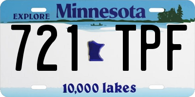 MN license plate 721TPF