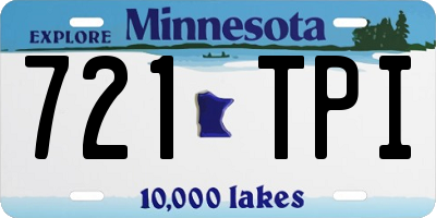 MN license plate 721TPI