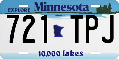 MN license plate 721TPJ