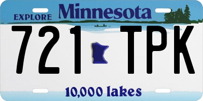MN license plate 721TPK
