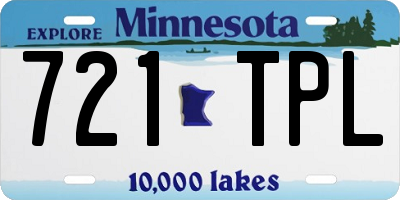 MN license plate 721TPL