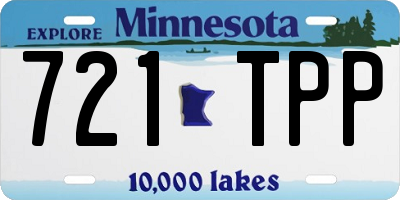 MN license plate 721TPP