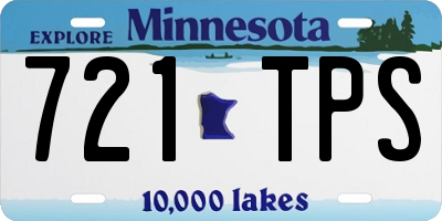 MN license plate 721TPS