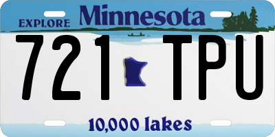 MN license plate 721TPU