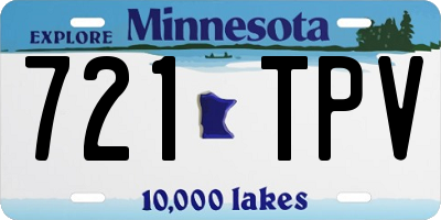 MN license plate 721TPV