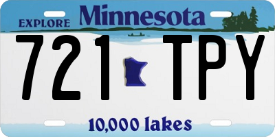 MN license plate 721TPY