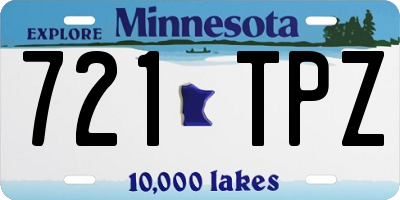 MN license plate 721TPZ