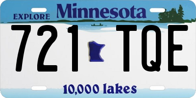 MN license plate 721TQE