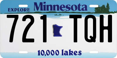 MN license plate 721TQH