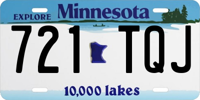 MN license plate 721TQJ