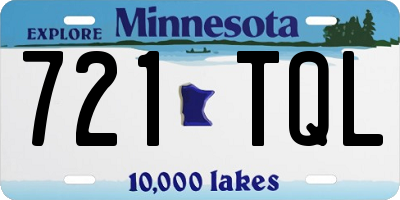 MN license plate 721TQL