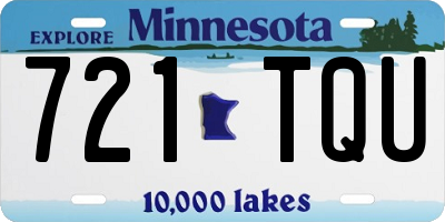 MN license plate 721TQU
