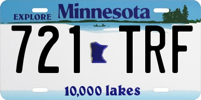 MN license plate 721TRF