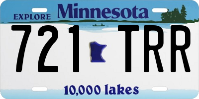 MN license plate 721TRR